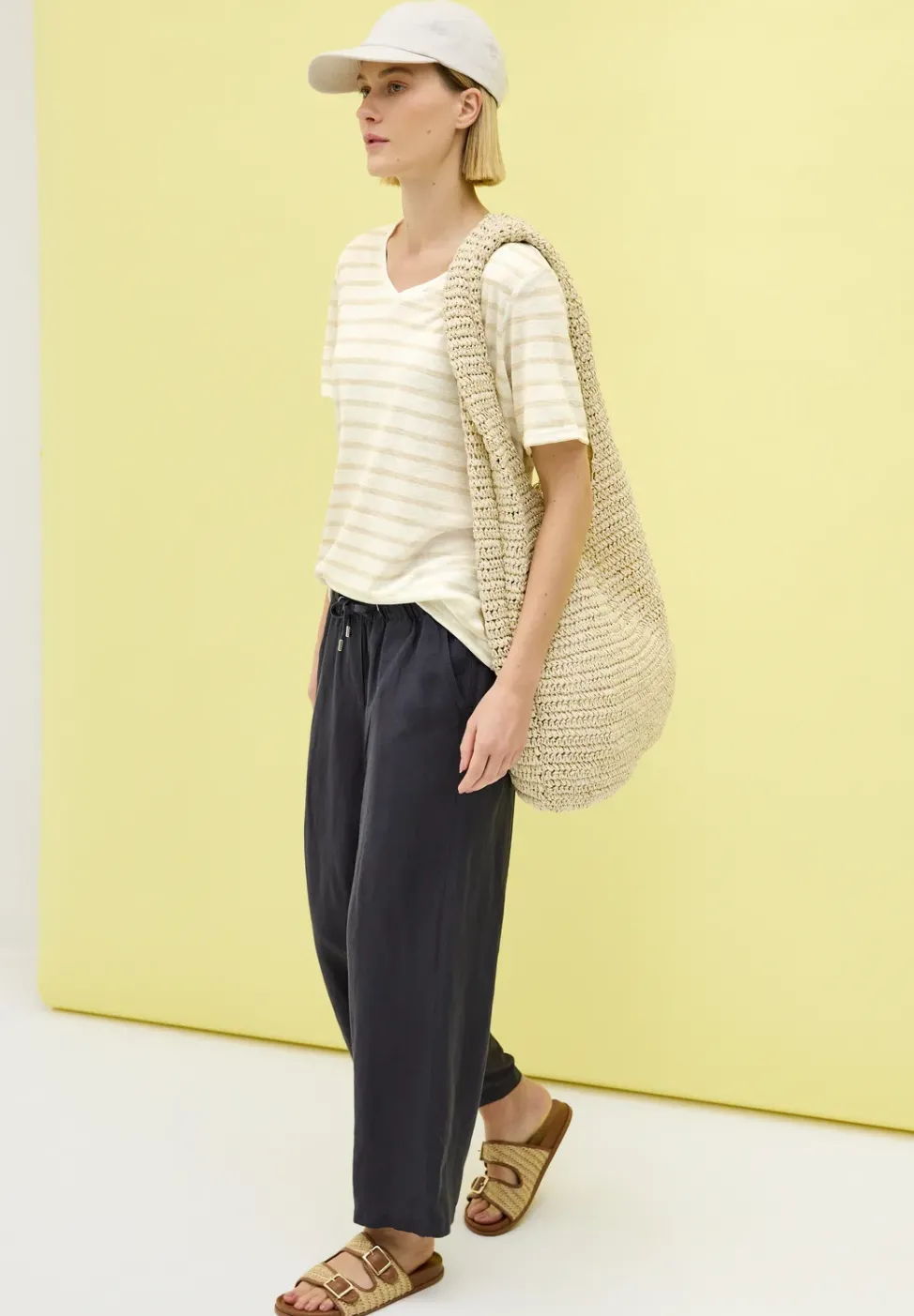 Strick-Look Streifen-Shirt