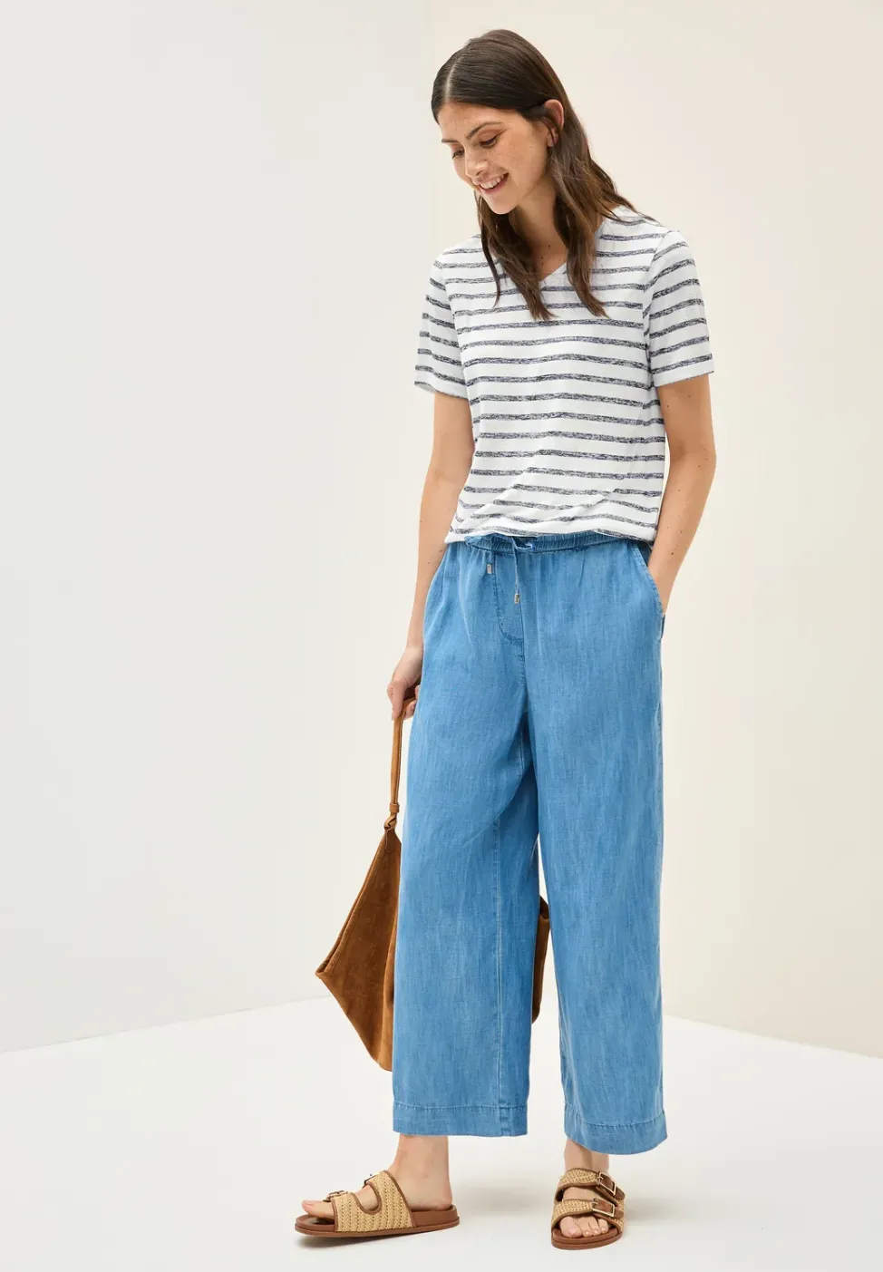 Strick-Look Streifen-Shirt