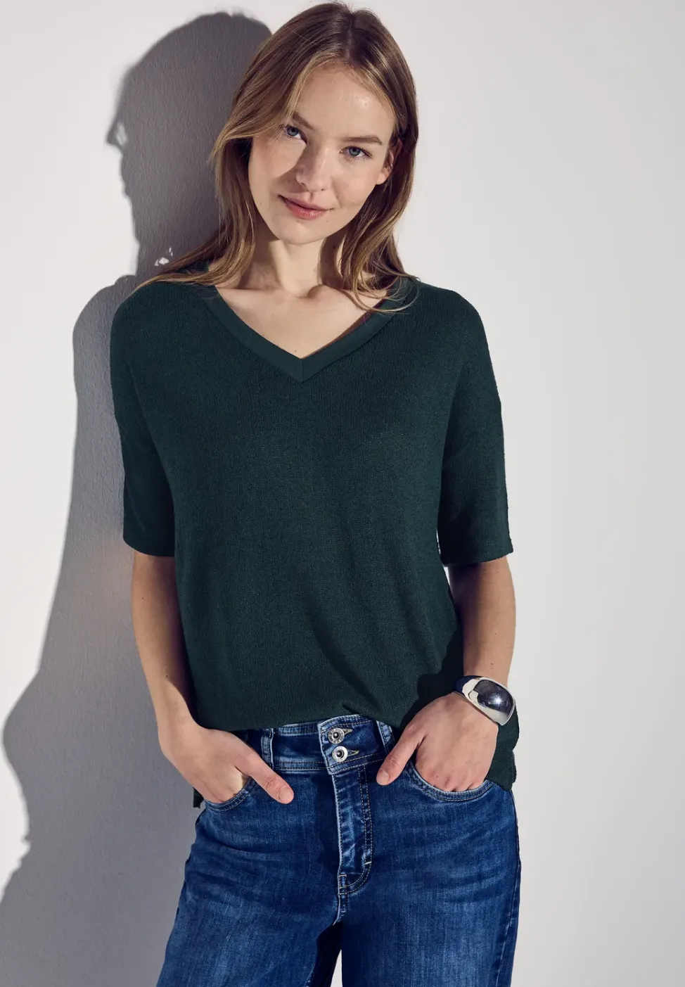 Strick-Look T-Shirt