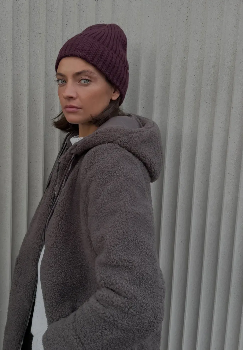 Strickmütze in Unifarbe