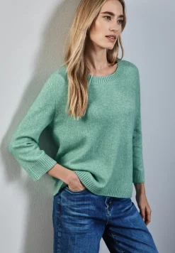 Strickpullover mit Rundhals