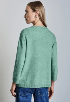 Strickpullover mit Rundhals