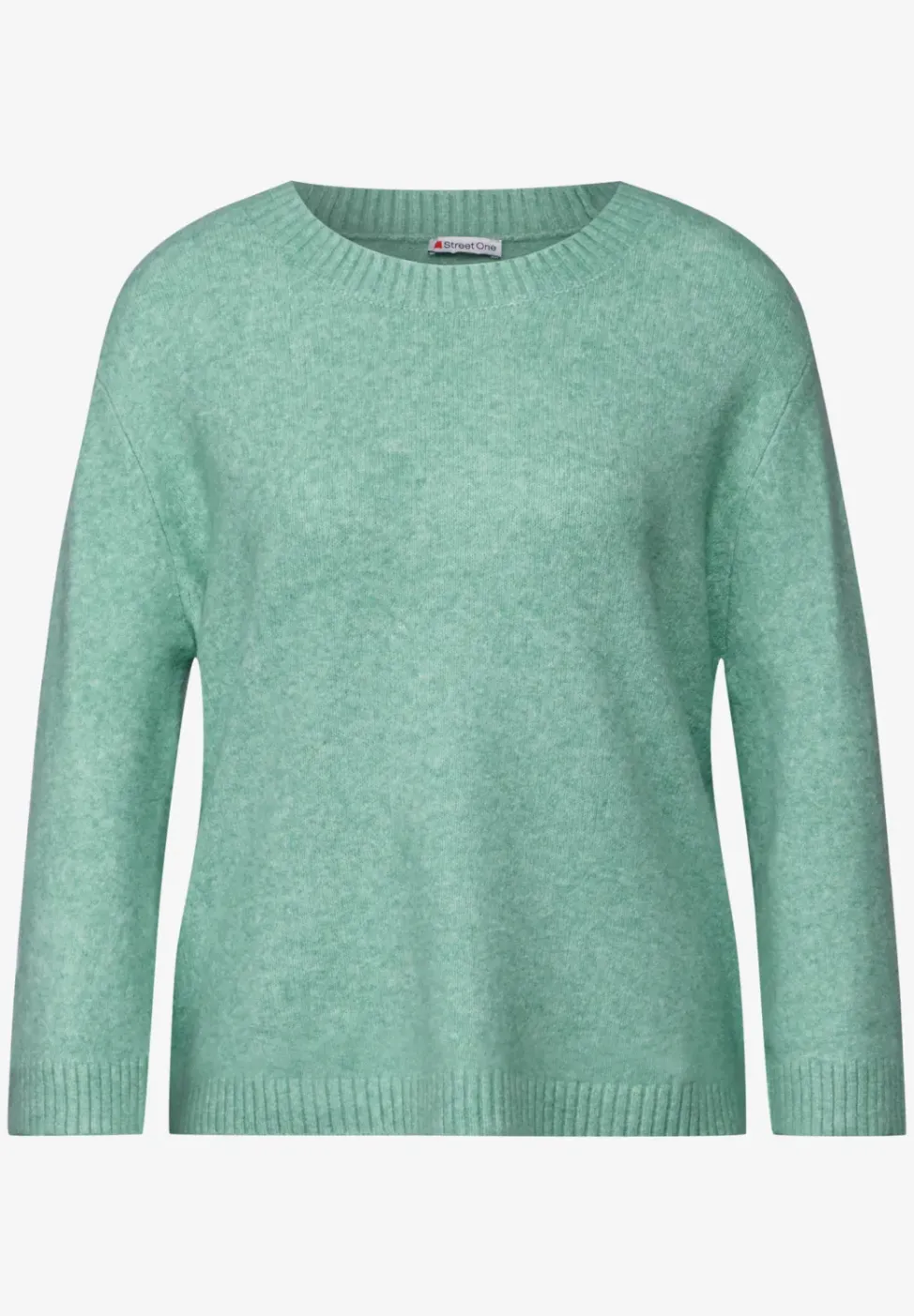 Strickpullover mit Rundhals