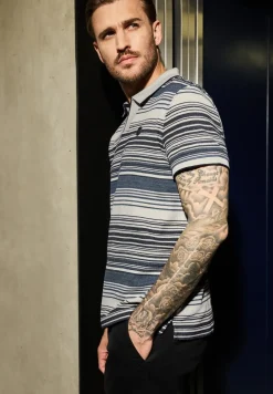Strickstruktur Poloshirt