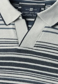 Strickstruktur Poloshirt