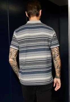 Strickstruktur Poloshirt
