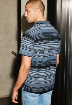 Strickstruktur Poloshirt