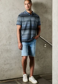 Strickstruktur Poloshirt
