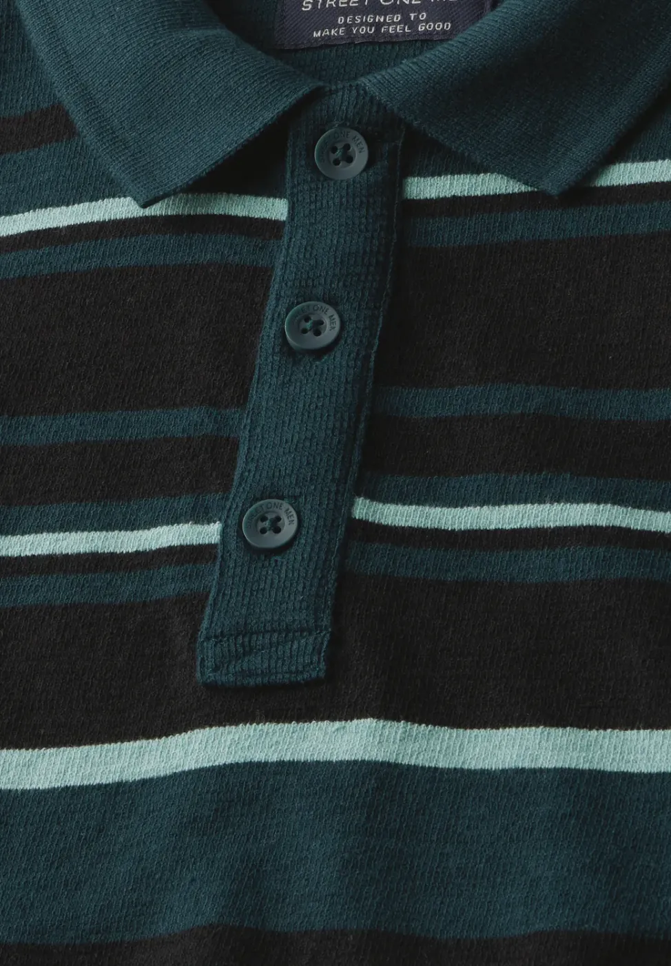 Strickstruktur Poloshirt