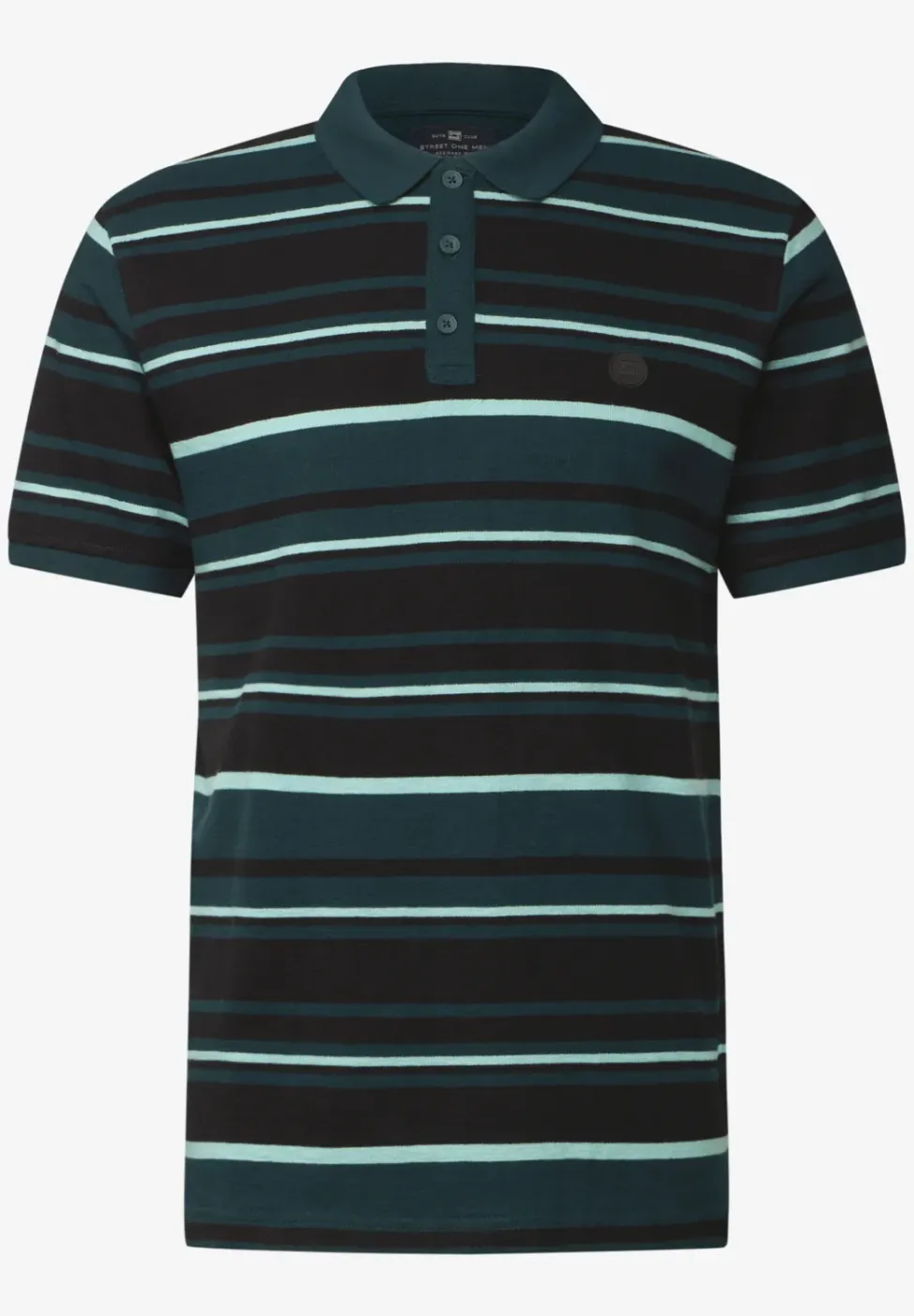 Strickstruktur Poloshirt