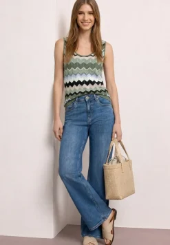 Strick-Top mit Zick-Zack-Muster
