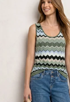 Strick-Top mit Zick-Zack-Muster