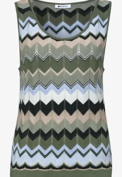 Strick-Top mit Zick-Zack-Muster