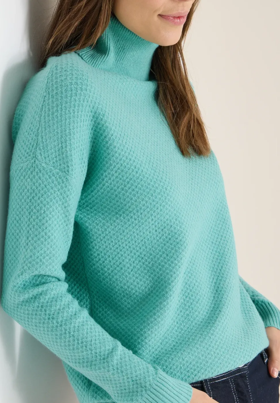 Struktur Rollkragenpullover