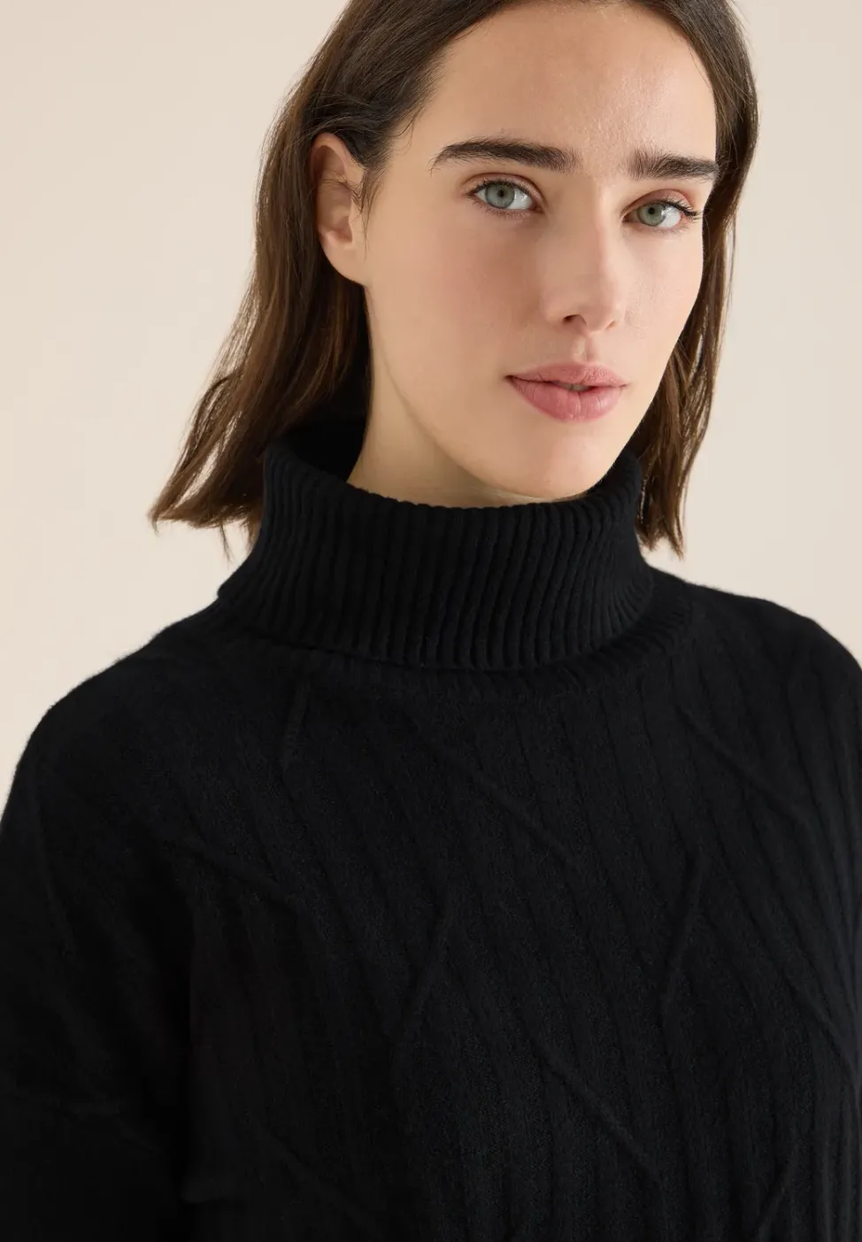 Struktur Rollkragenpullover
