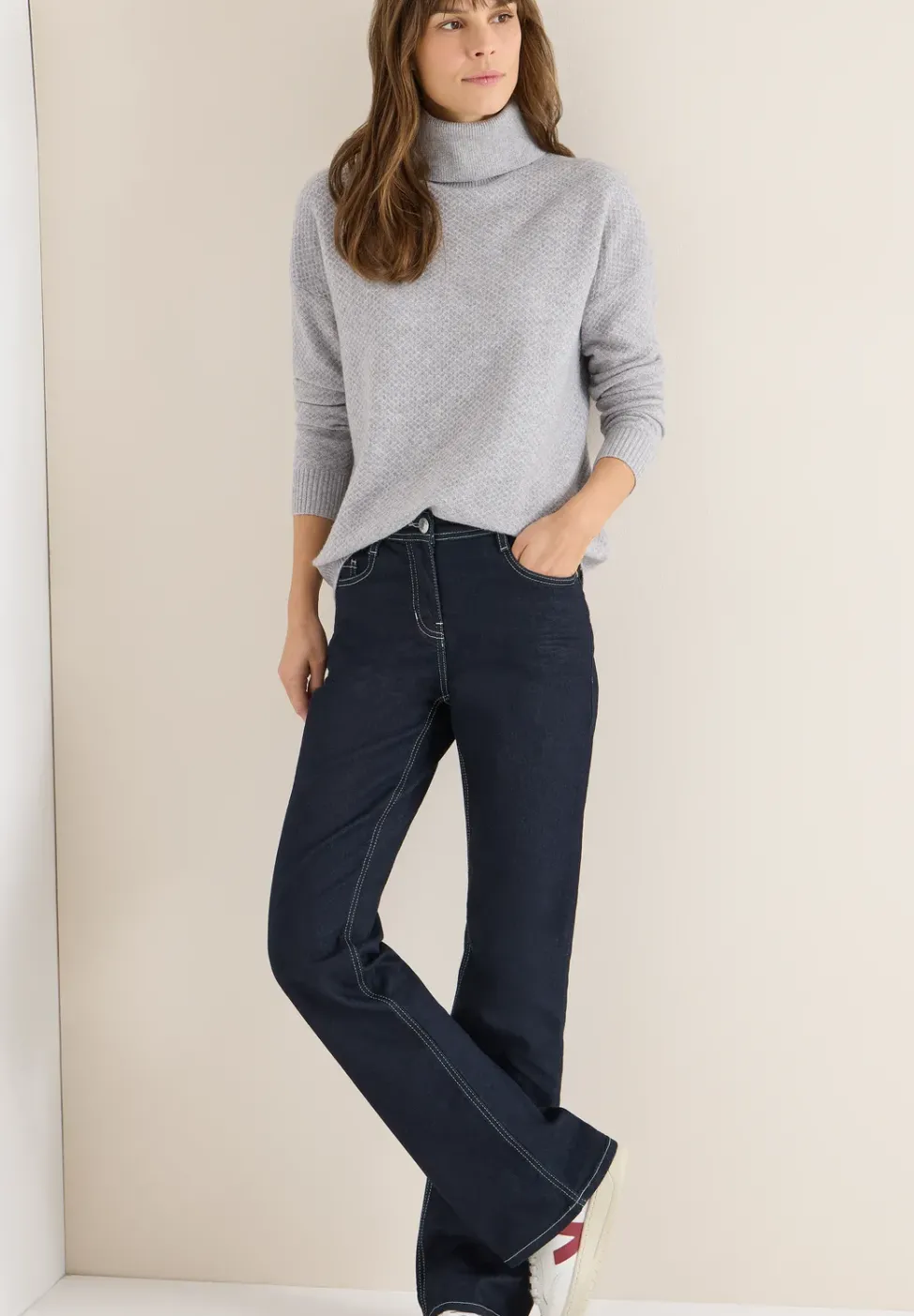 Struktur Rollkragenpullover
