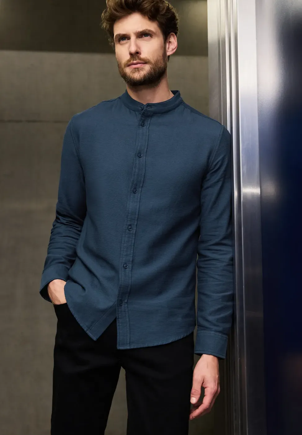 Strukturhemd im Slim Fit