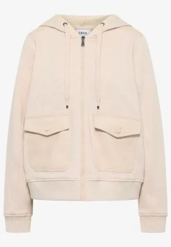 Strukturmix Hoodie Jacke
