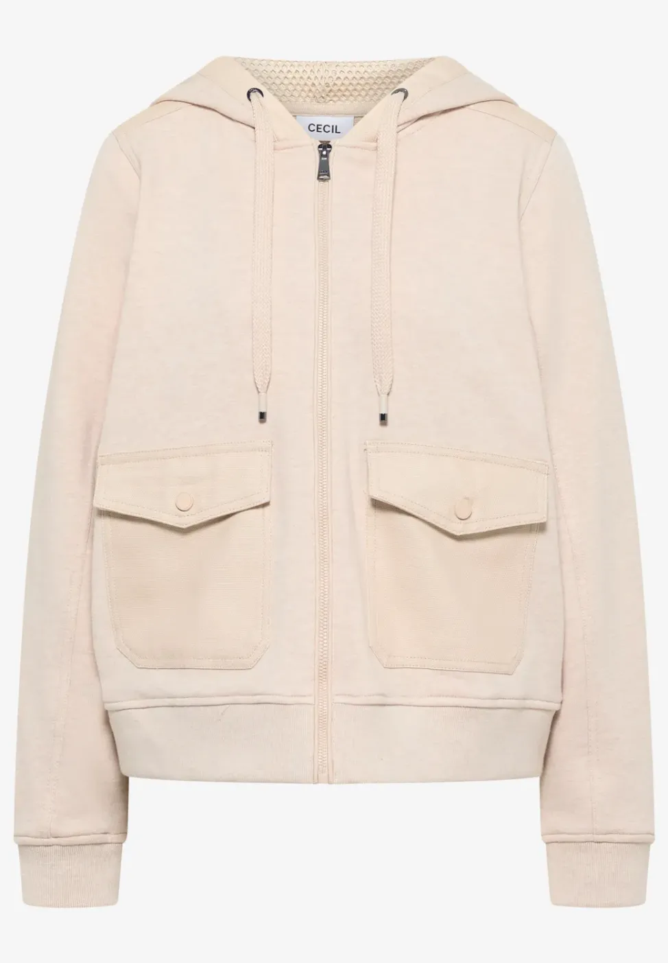Strukturmix Hoodie Jacke