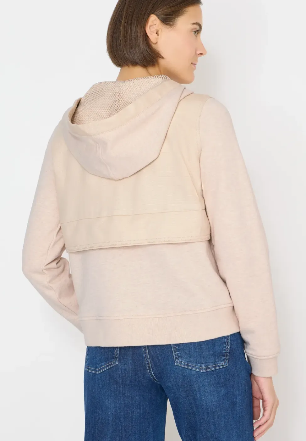 Strukturmix Hoodie Jacke
