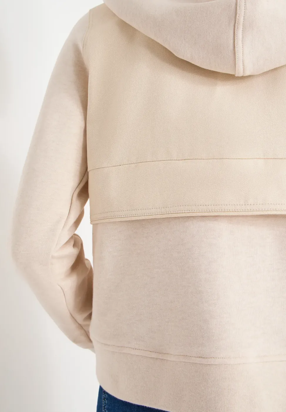 Strukturmix Hoodie Jacke