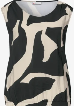 Strukturmix Top mit Print