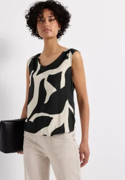 Strukturmix Top mit Print