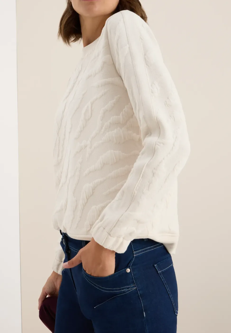 Strukturmuster Sweatshirt