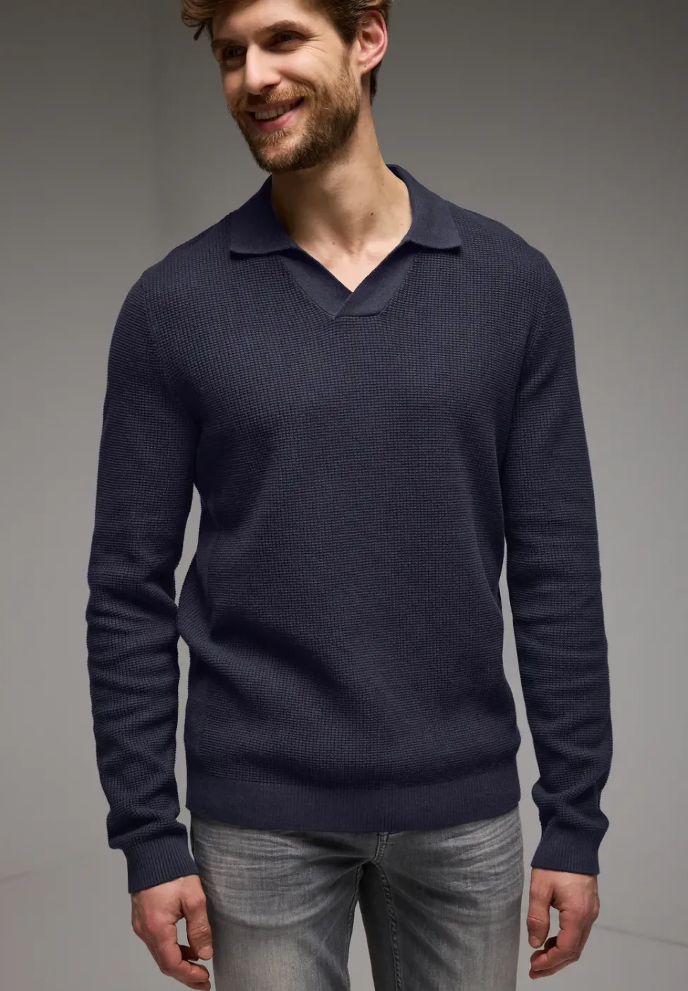 Struktur-Poloshirt