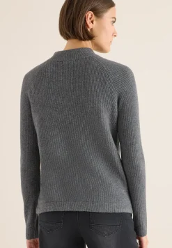 Strukturpullover mit Zipper