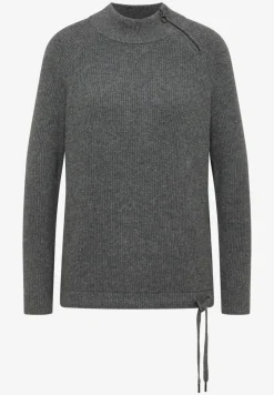 Strukturpullover mit Zipper