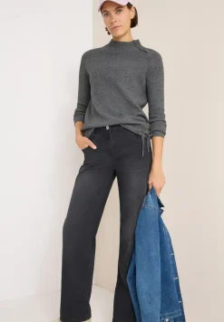 Strukturpullover mit Zipper