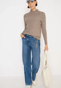 Strukturpullover mit Zipper