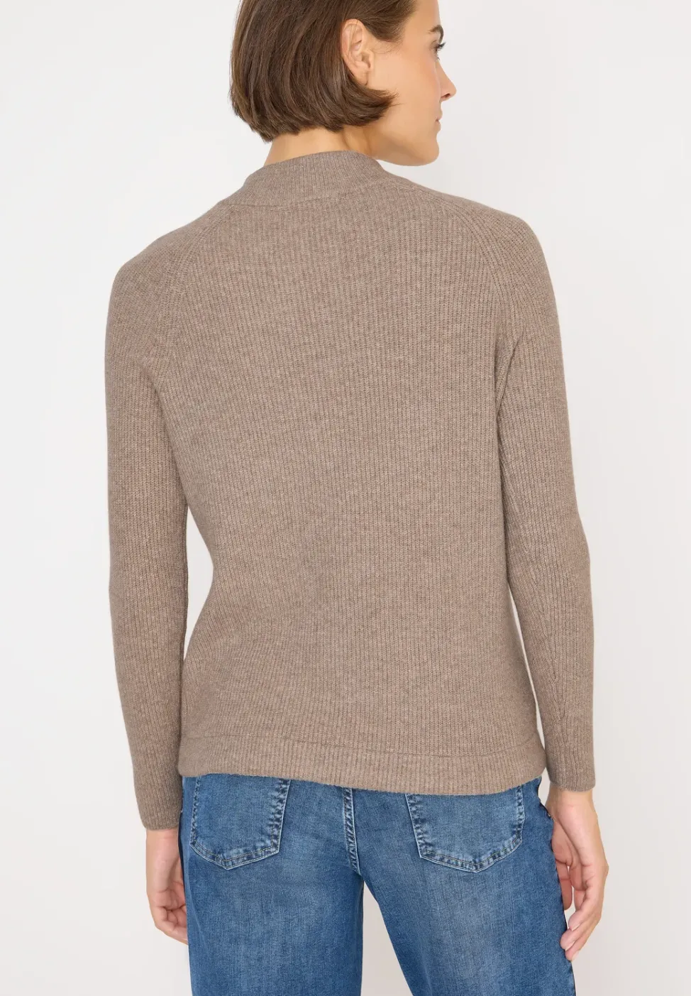 Strukturpullover mit Zipper