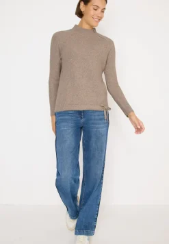 Strukturpullover mit Zipper