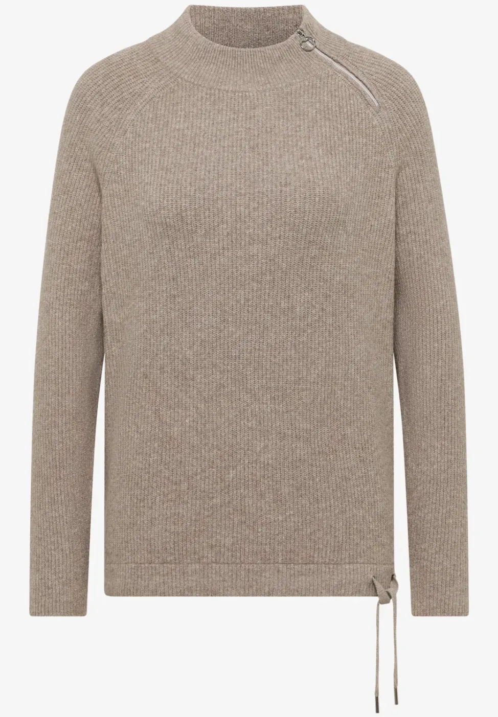 Strukturpullover mit Zipper