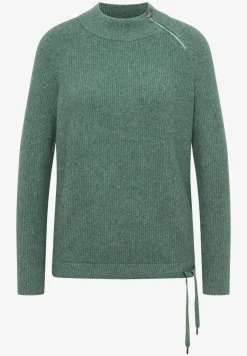 Strukturpullover mit Zipper