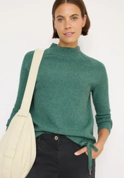 Strukturpullover mit Zipper