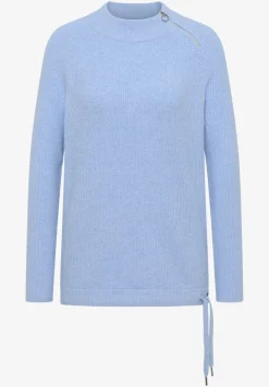 Strukturpullover mit Zipper