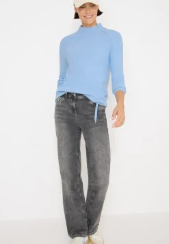 Strukturpullover mit Zipper