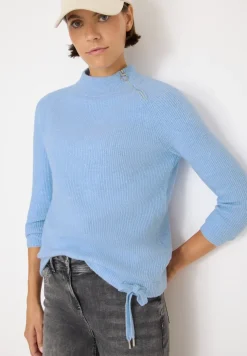 Strukturpullover mit Zipper