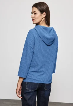 Strukturshirt mit Kapuze