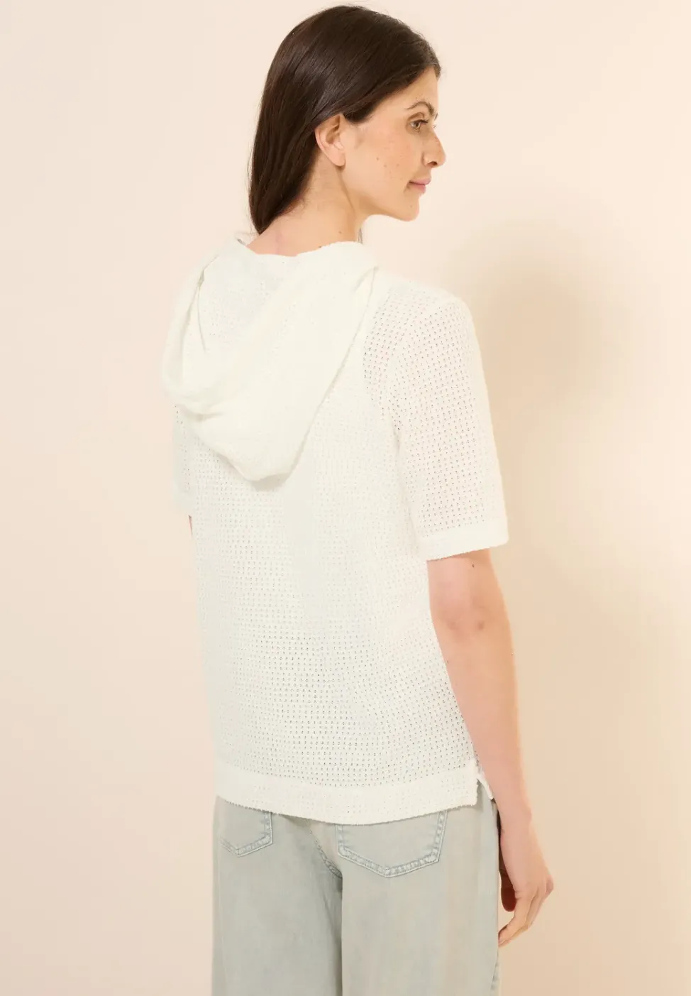 Strukturshirt mit Kapuze