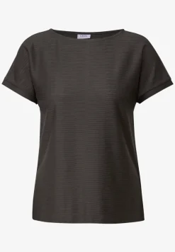 Strukturshirt in Unifarbe