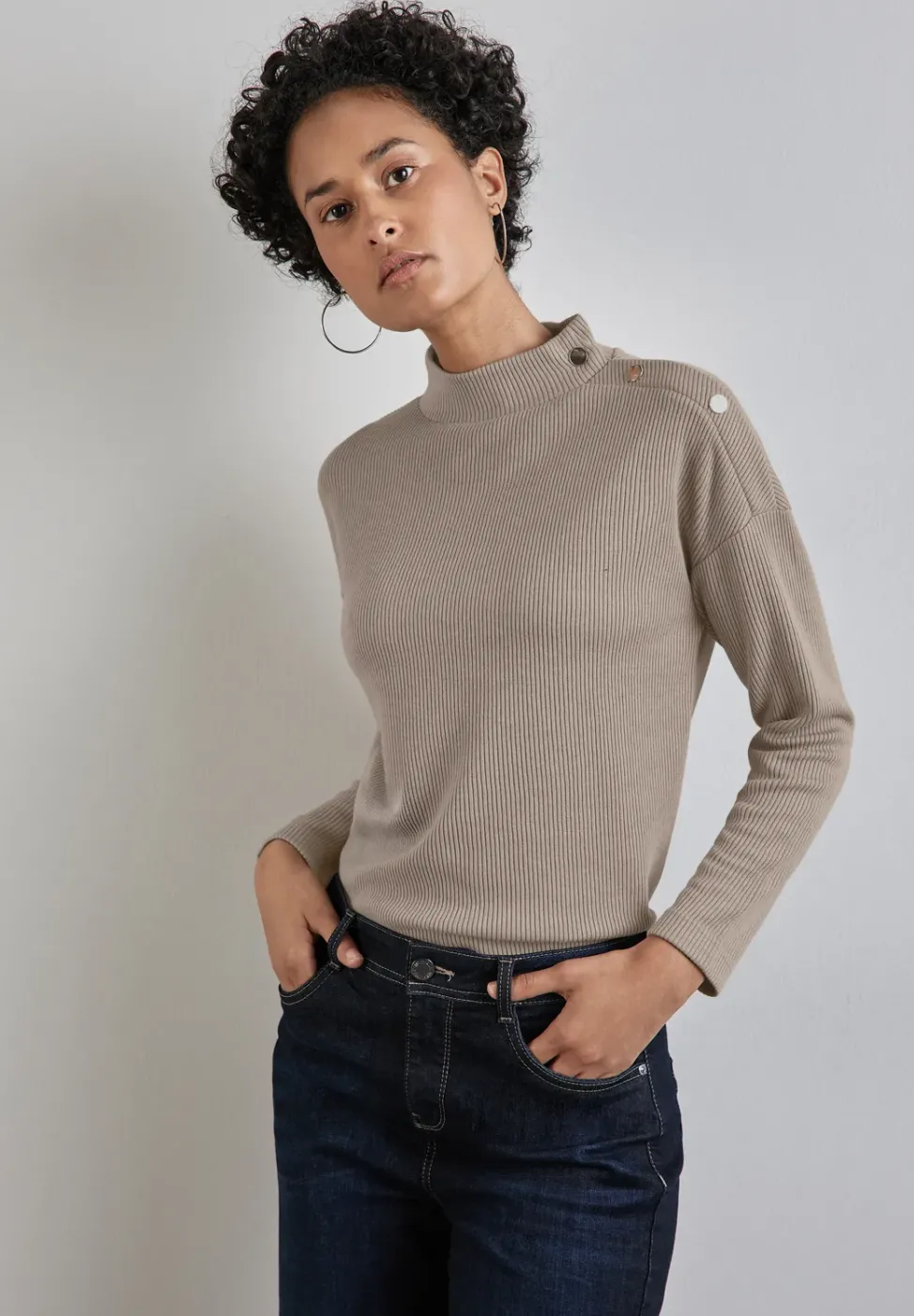 Strukturshirt mit Knöpfen