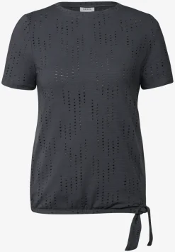 Strukturshirt mit Lochmuster
