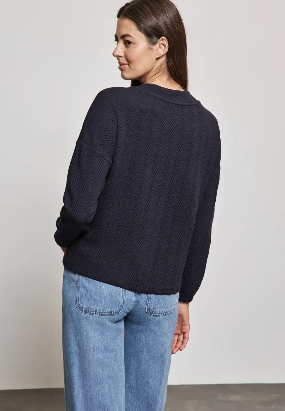 Strukturshirt mit Turtleneck