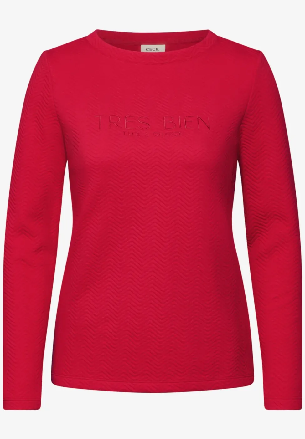 Strukturshirt mit Wording