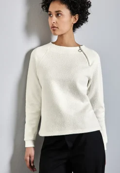 Strukturshirt mit Zipper