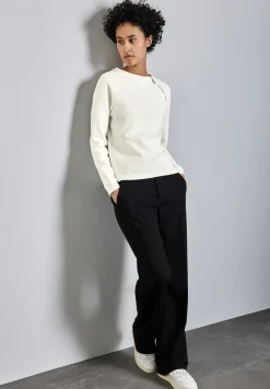 Strukturshirt mit Zipper